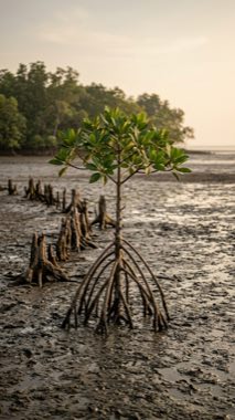 Wandering Stilt-Tree（Gradiradix aestuaria）の標本