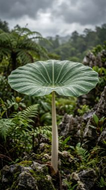 One-Leaf Rain Parasol（Ombrophyllum solitarium）の標本