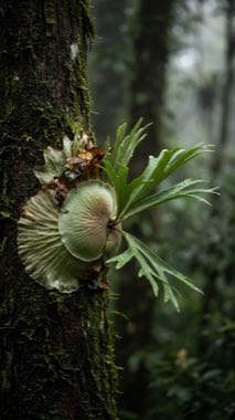 Compass Staghorn Fern（Clypeoceras indicans）の標本